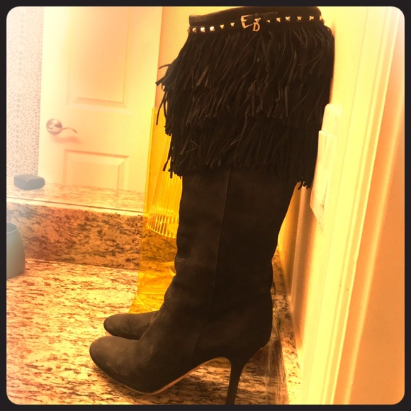 Dior suede fringe boots - Picture 1 of 4